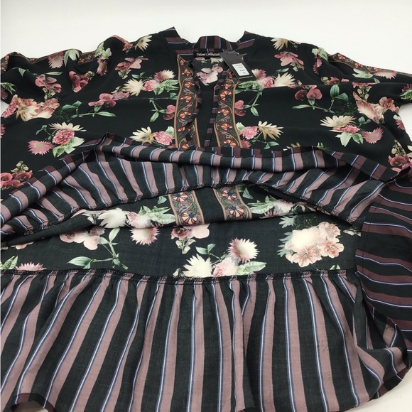 Tolani Collection Ruffled Hem Floral Print Tunic - Picture 10 of 14